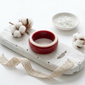 Etro statement retro vibe bangle bracelet burgundy